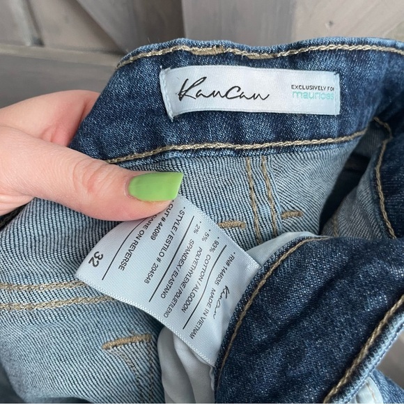 Kancan Maurice’s Cuffed Hem‎ Denim Frayed Shorts stretchy size 32 - Picture 5 of 5